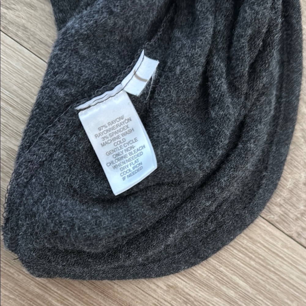 Charcoal Gray Cowl Neck Dress - Picture 4 of 6
